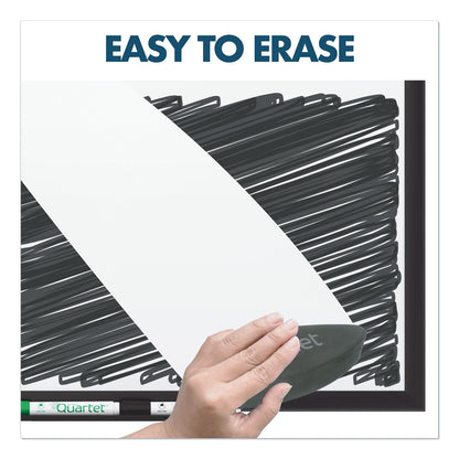 Quartet Classic Porcelain Magnetic Whiteboard, 96 x 48, Black Aluminum Frame