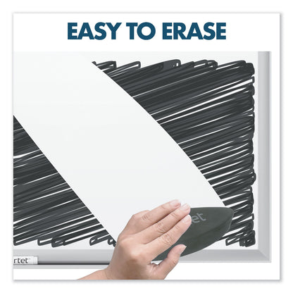 Quartet Classic Series Porcelain Magnetic Board, 72 x 48, White, Silver Aluminum Frame