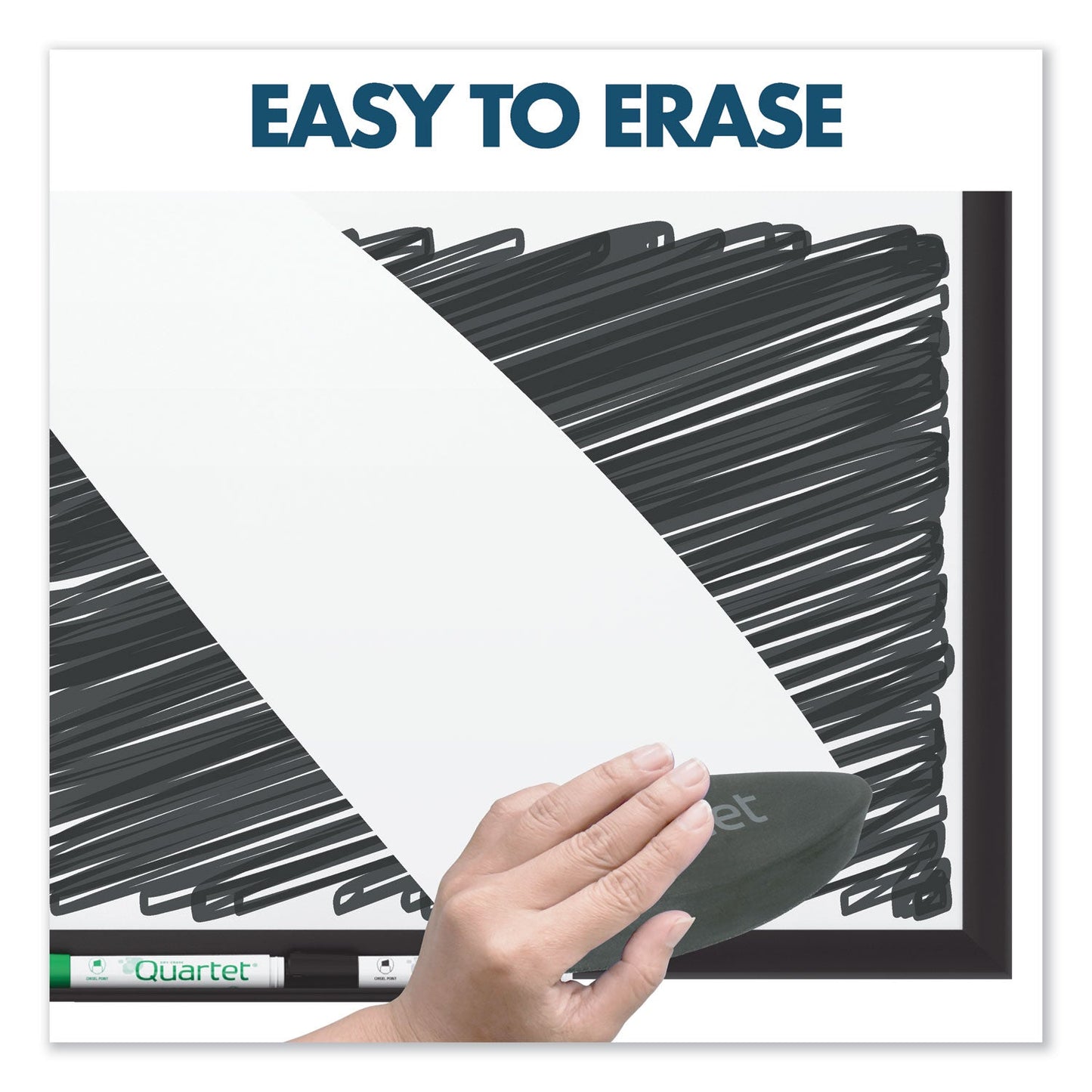 Quartet Classic Porcelain Magnetic Whiteboard, 72 x 48, Black Aluminum Frame