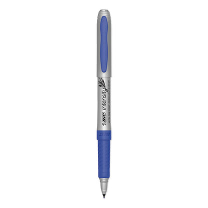 BIC Intensity Ultra Fine Tip Permanent Marker, Extra-Fine Needle Tip, Deep Sea Blue, Dozen