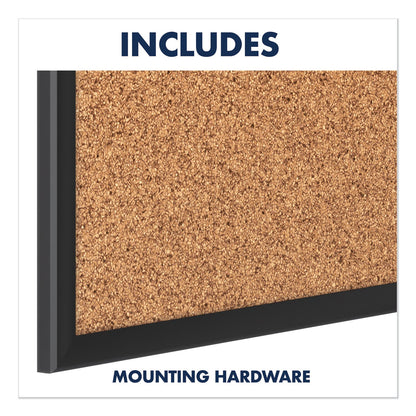 Quartet Classic Series Cork Bulletin Board, 48x36, Black Aluminum Frame