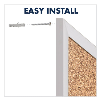 Quartet Classic Series Cork Bulletin Board, 96 x 48, Silver Aluminum Frame