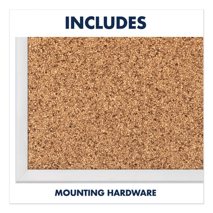 Quartet Classic Series Cork Bulletin Board, 24 x 18, Silver Aluminum Frame