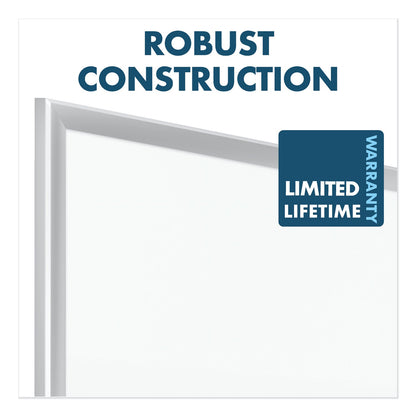 Quartet Classic Series Porcelain Magnetic Board, 48 x 36, White, Silver Alum. Frame