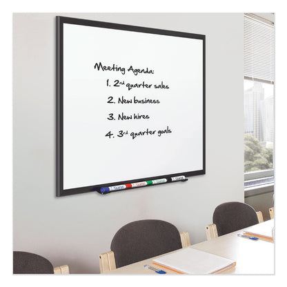 Quartet Classic Porcelain Magnetic Whiteboard, 36 x 24, Black Aluminum Frame