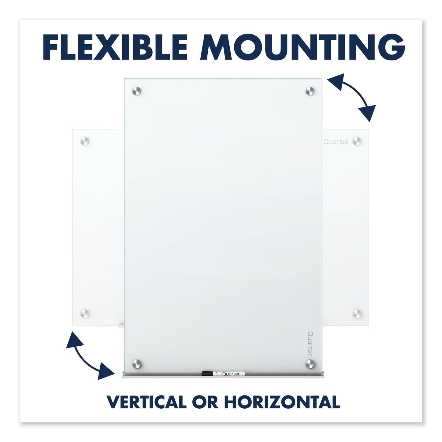 Quartet Infinity Magnetic Glass Marker Board, 72 x 48, White