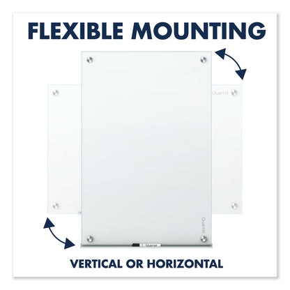 Quartet Infinity Magnetic Glass Marker Board, 72 x 48, White