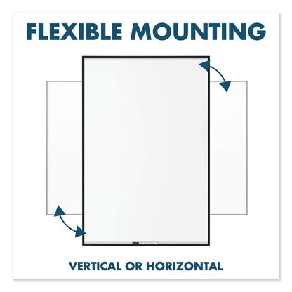 Quartet Fusion Nano-Clean Magnetic Whiteboard, 48 x 36, Black Frame
