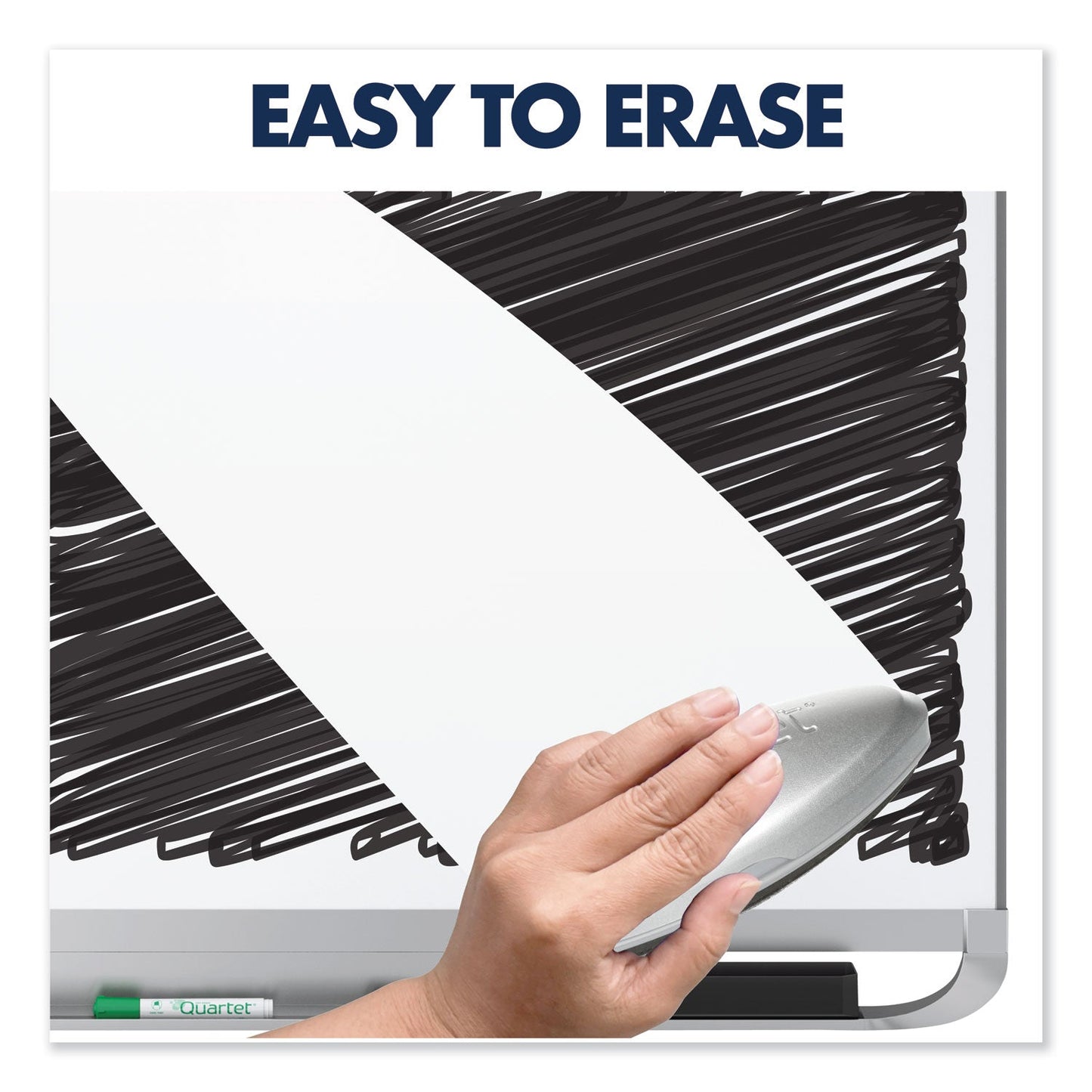 Quartet Prestige 2 DuraMax Magnetic Porcelain Whiteboard, 48 x 36, Silver Frame
