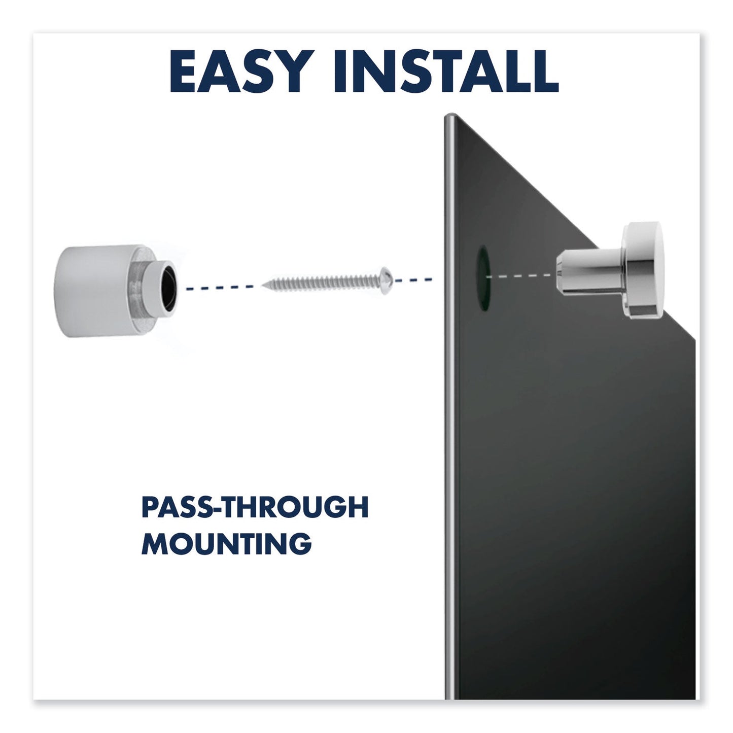 Quartet Infinity Black Glass Magnetic Marker Board, 48 x 36