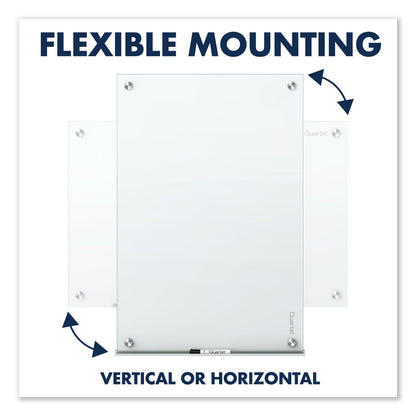 Quartet Infinity Magnetic Glass Marker Board, 24 x18, White
