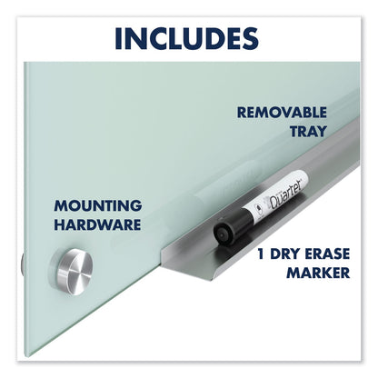Quartet Infinity Glass Marker Board, Frosted, 72 x 48