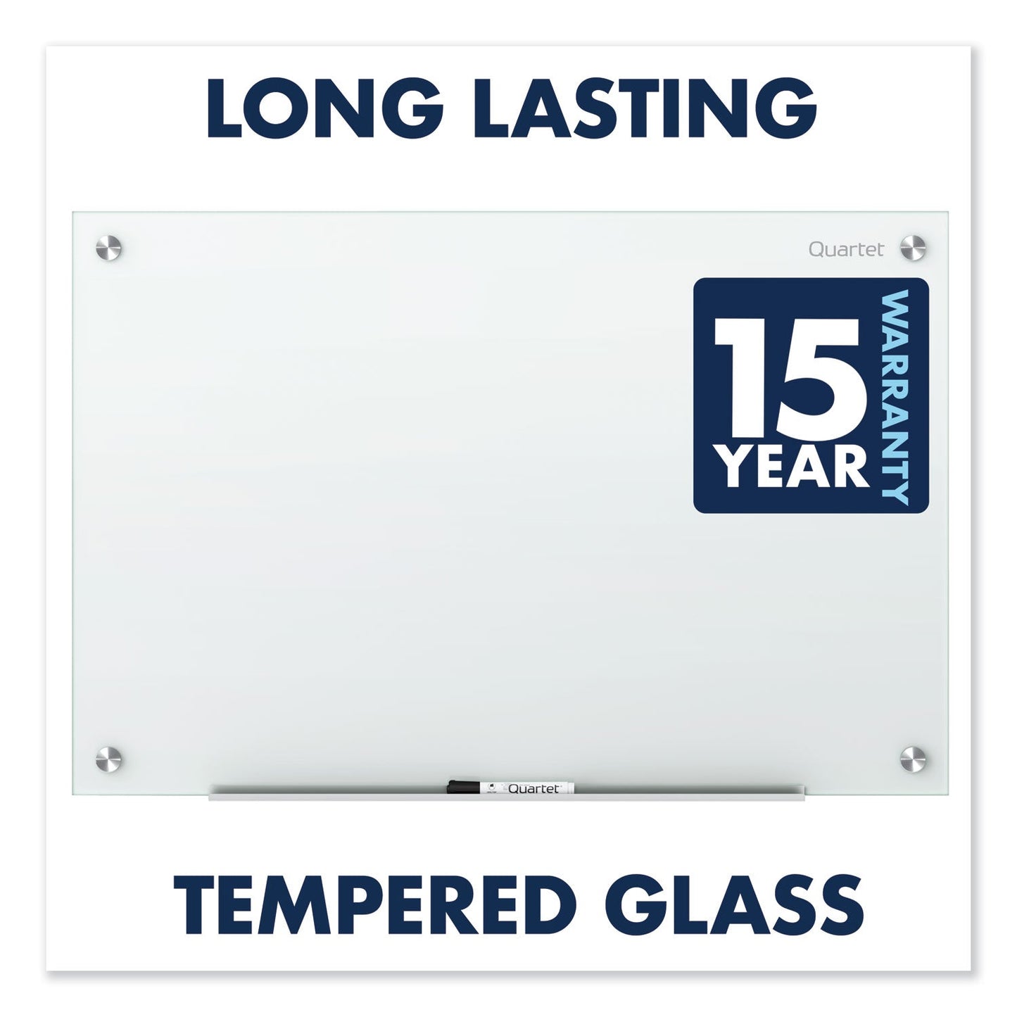 Quartet Infinity Magnetic Glass Marker Board, 24 x18, White