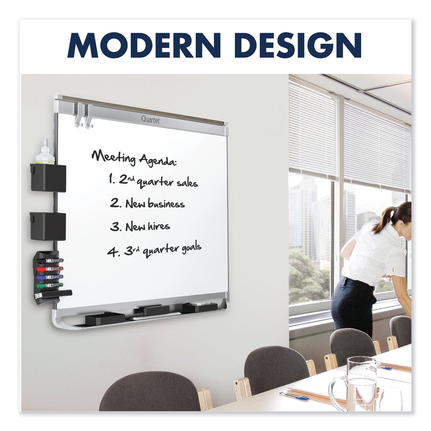 Quartet Prestige 2 DuraMax Magnetic Porcelain Whiteboard, 96 x 48, Mah. Frame