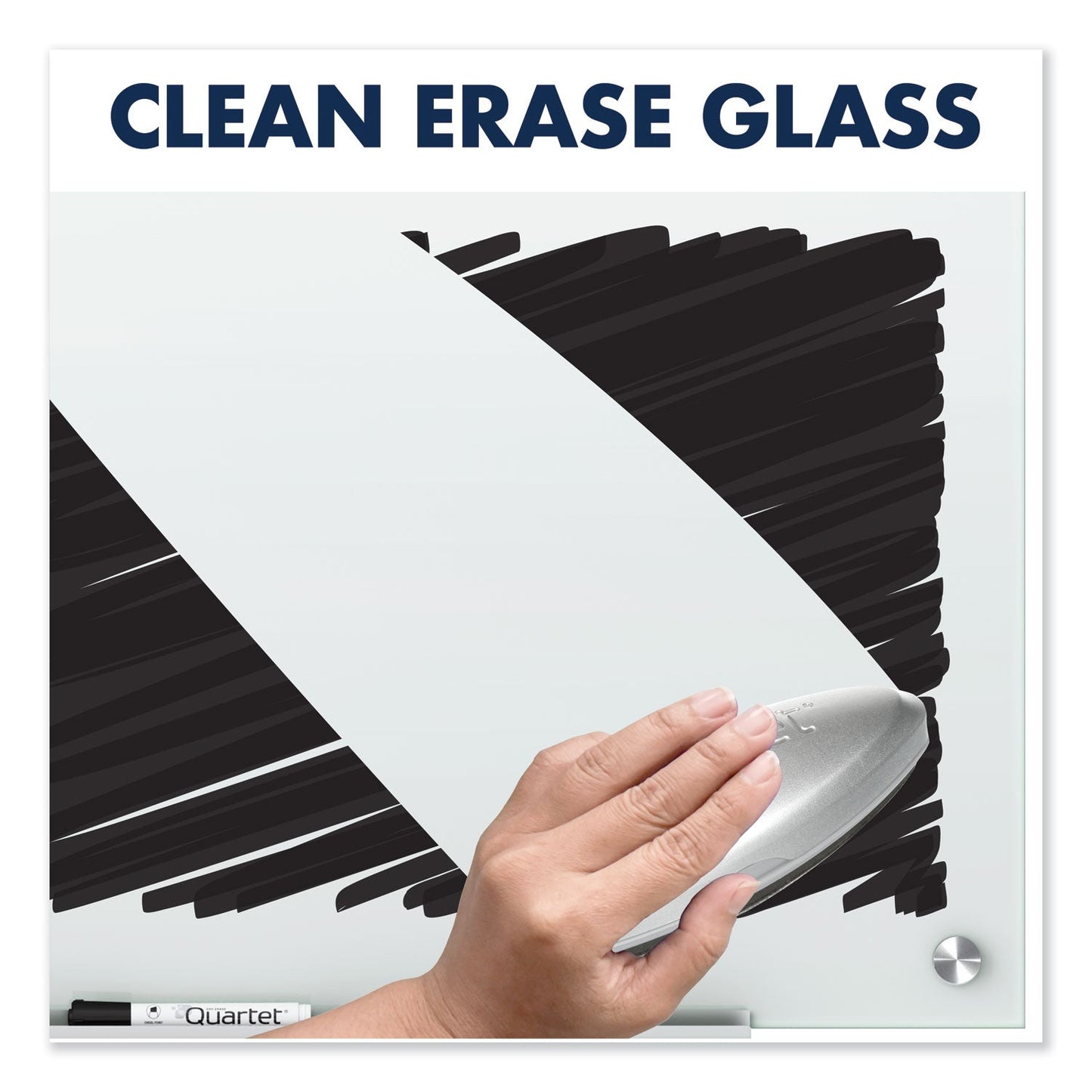 Quartet Infinity Magnetic Glass Marker Board, 24 x18, White