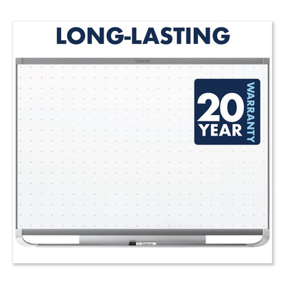 Quartet Prestige 2 Magnetic Total Erase Whiteboard, 72 x 48, Graphite Frame