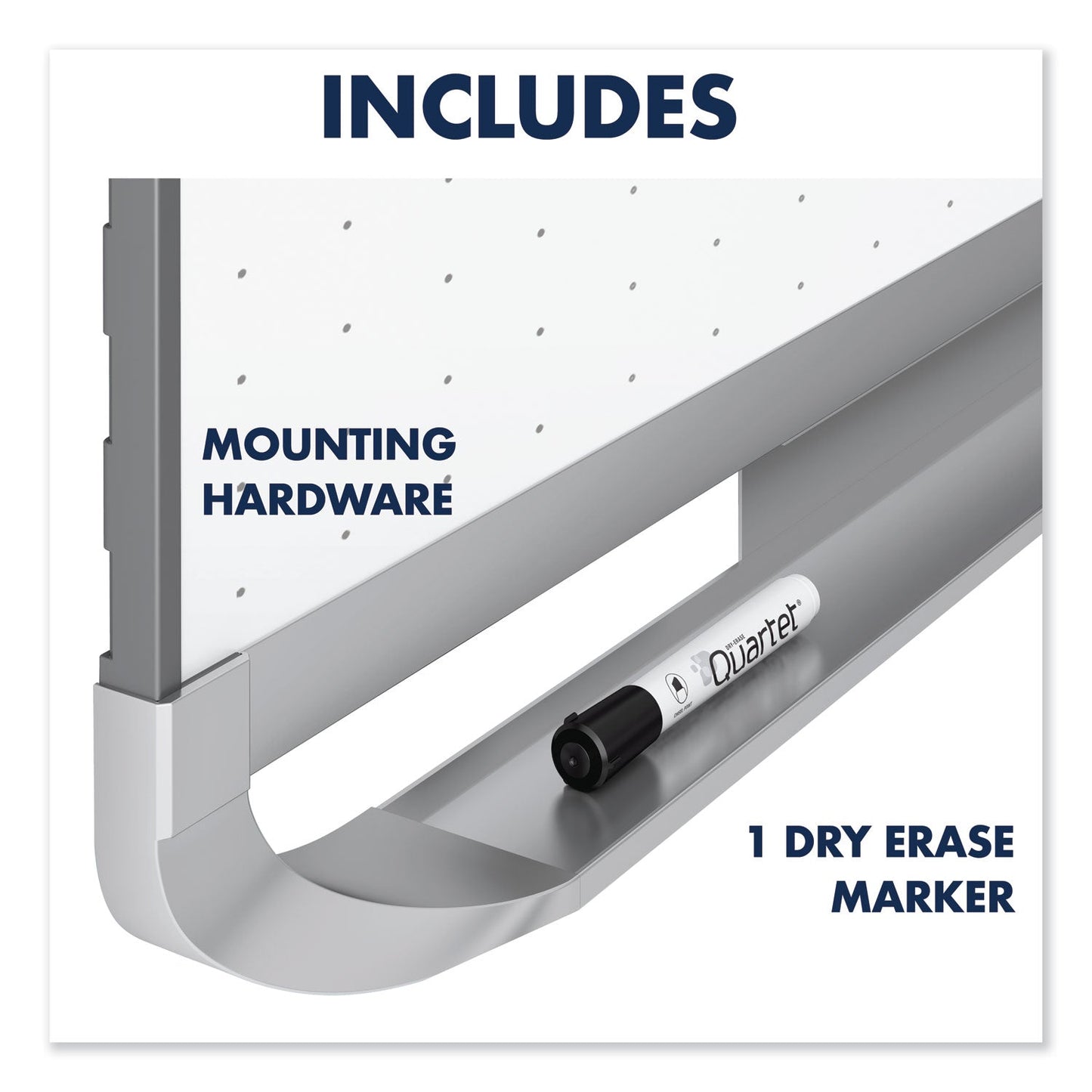 Quartet Prestige 2 Magnetic Total Erase Whiteboard, 48 x 36, Aluminum Frame