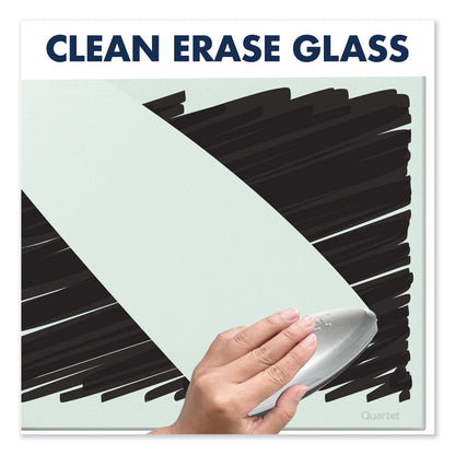 Quartet InvisaMount Magnetic Glass Marker Board, Frameless, 74" x 42", White Surface