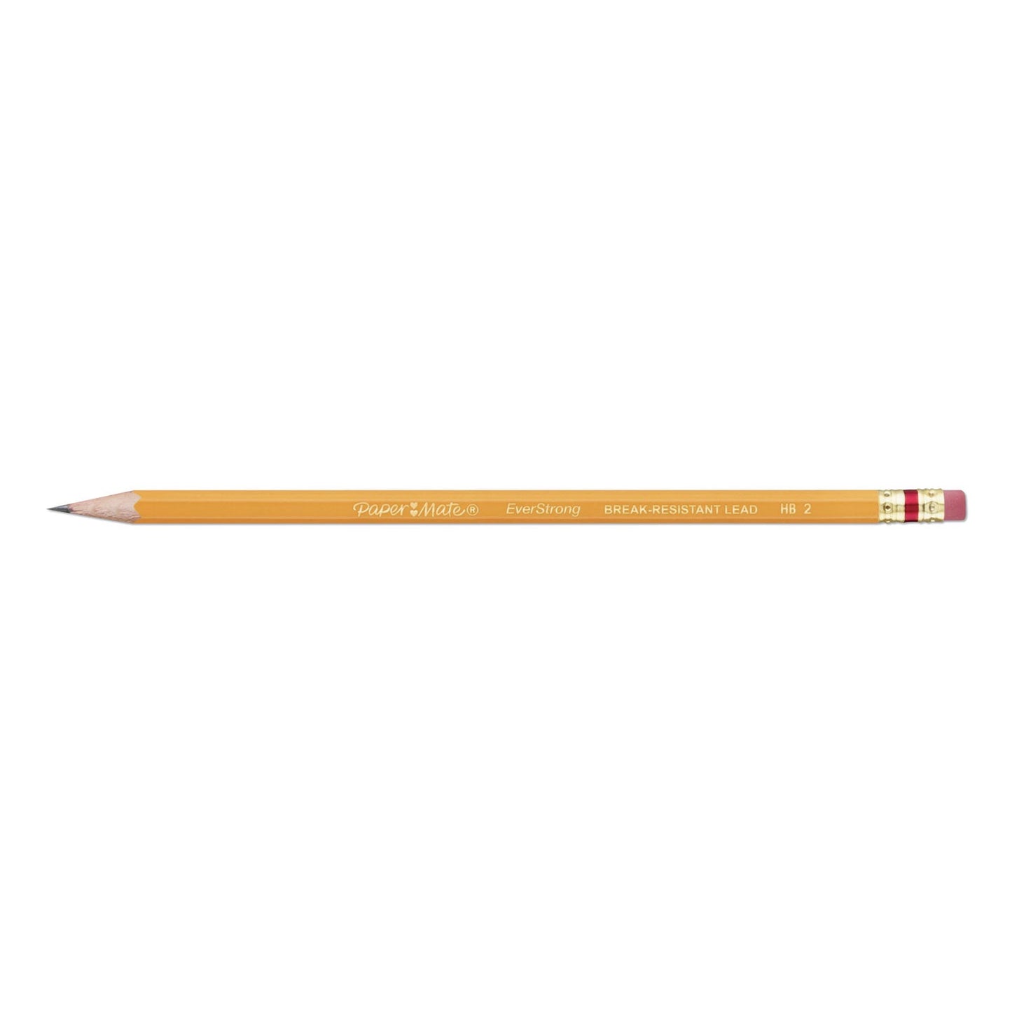 Paper Mate EverStrong #2 Pencils, HB (#2), Black Lead, Yellow Barrel, 24/Pack