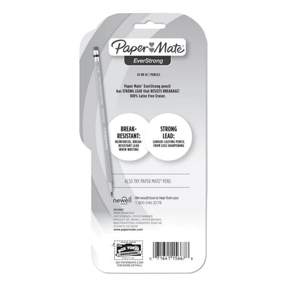 Paper Mate EverStrong #2 Pencils, HB (#2), Black Lead, Yellow Barrel, 24/Pack