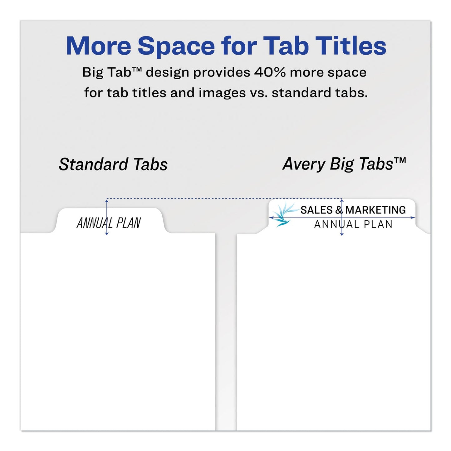 Avery Print and Apply Index Maker Clear Label Dividers, Big Tab, 5-Tab, White Tabs, 11 x 8.5, White, 1 Set