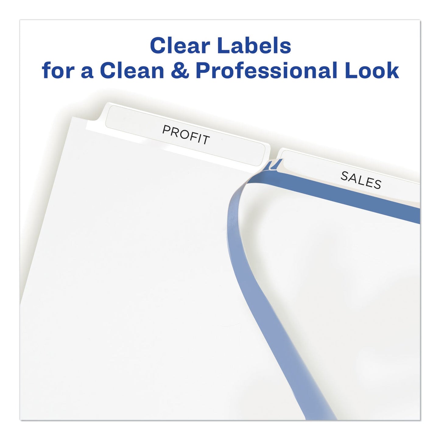Avery Print and Apply Index Maker Clear Label Unpunched Dividers, 3-Tab, 11 x 8.5, White, 25 Sets