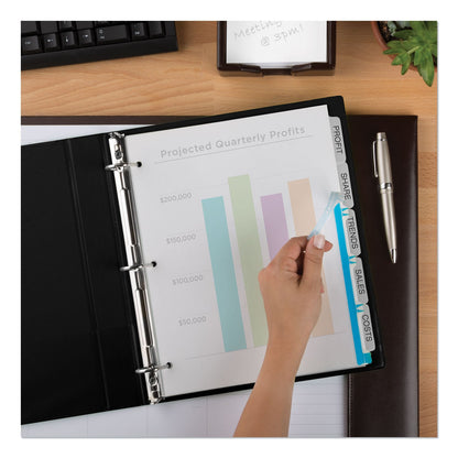 Avery Print and Apply Index Maker Clear Label Plastic Dividers w/Printable Label Strip, 5-Tab, 11 x 8.5, Frosted Clear Tabs, 1 Set
