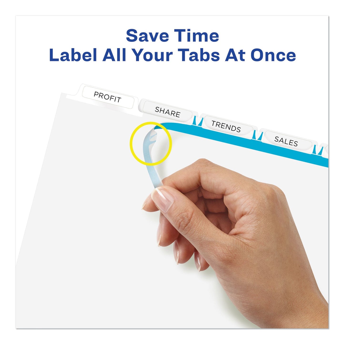 Avery Print and Apply Index Maker Clear Label Plastic Dividers w/Printable Label Strip, 5-Tab, 11 x 8.5, Frosted Clear Tabs, 1 Set