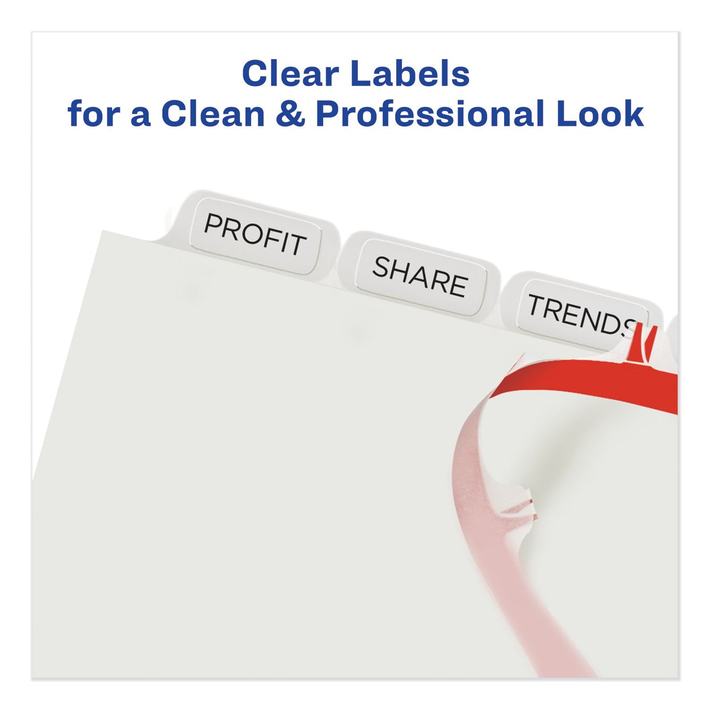 Avery Print and Apply Index Maker Clear Label Dividers, 8-Tab, 11 x 8.5, White, 50 Sets