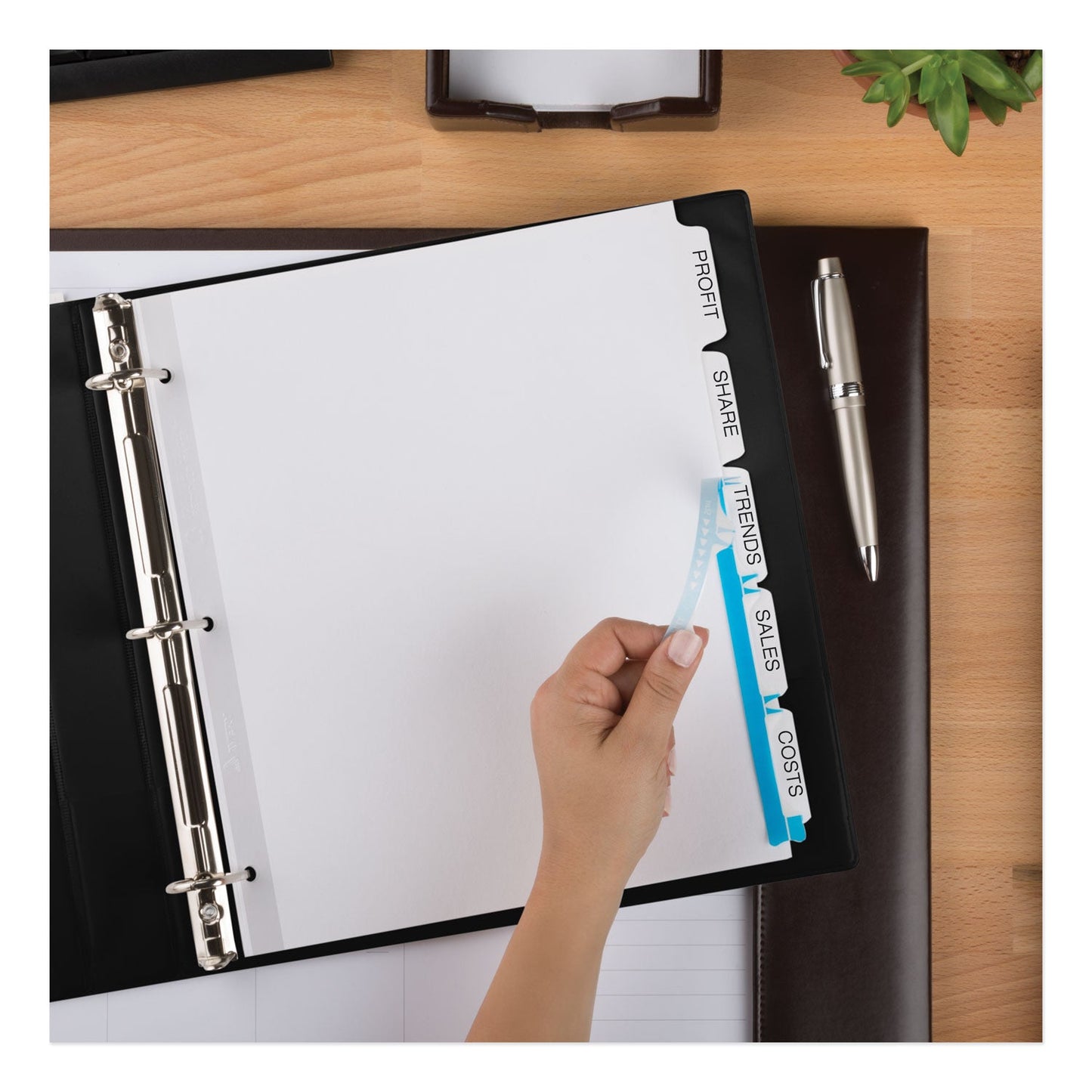Avery Print and Apply Index Maker Clear Label Dividers, Extra Wide Tab, 5-Tab, White Tabs, 11.25 x 9.25, White, 5 Sets