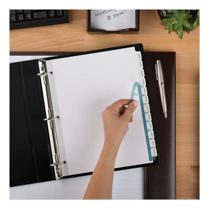Avery Print and Apply Index Maker Clear Label Dividers, 12-Tab, White Tabs, 11 x 8.5, White, 5 Sets
