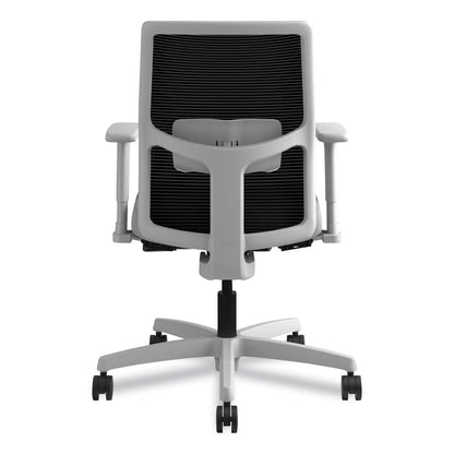 HON Ignition 2.0 4-Way Stretch Low-Back Mesh Task Chair, Supports Up to 300 lb, Frost Seat, Charcoal Back, Titanium Base
