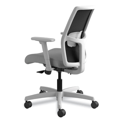 HON Ignition 2.0 4-Way Stretch Low-Back Mesh Task Chair, Supports Up to 300 lb, Frost Seat, Charcoal Back, Titanium Base