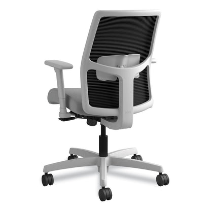 HON Ignition 2.0 4-Way Stretch Low-Back Mesh Task Chair, Supports Up to 300 lb, Frost Seat, Charcoal Back, Titanium Base