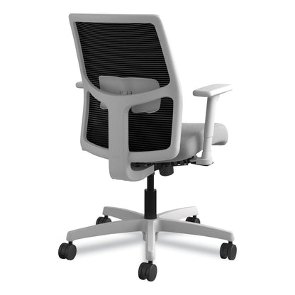 HON Ignition 2.0 4-Way Stretch Low-Back Mesh Task Chair, Supports Up to 300 lb, Frost Seat, Charcoal Back, Titanium Base
