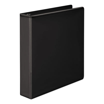 Wilson Jones Heavy-Duty Round Ring View Binder with Extra-Durable Hinge, 3 Rings, 1.5" Capacity, 11 x 8.5, Black