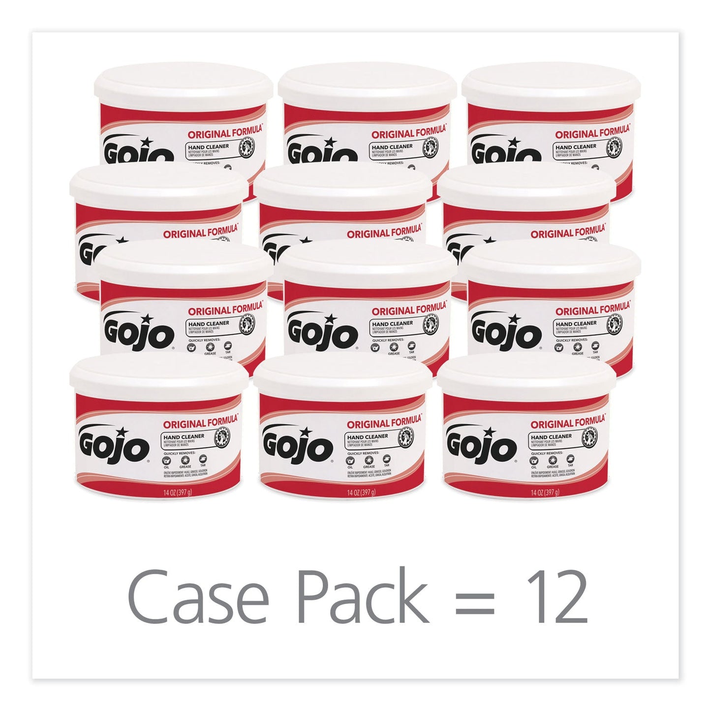 GOJO ORIGINAL FORMULA Hand Cleaner Creme, Unscented, 14 oz, 12/Carton