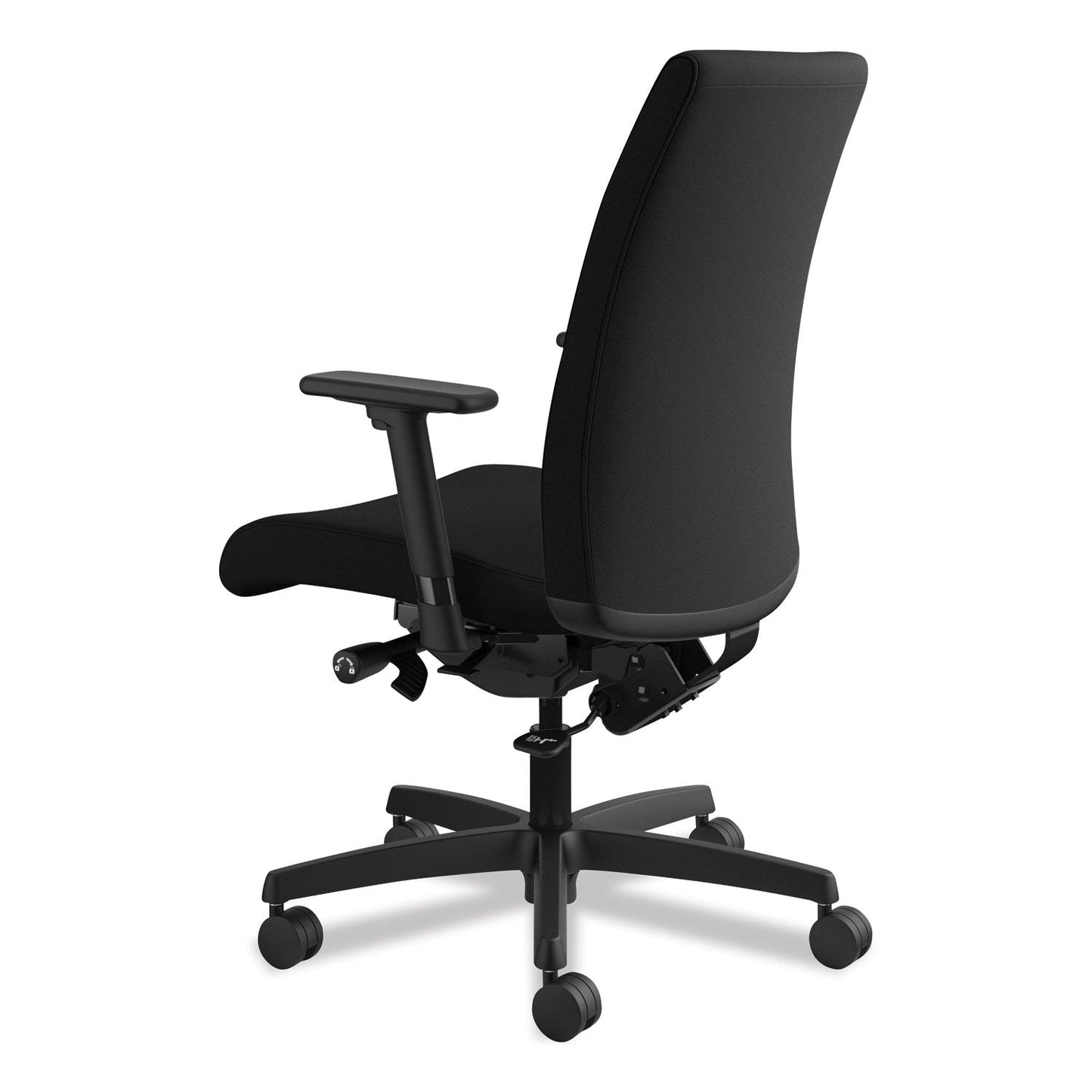 HON Ignition Series Mid-Back Work Chair, Supports Up to 300 lb, 17" to 22" Seat Height, Black