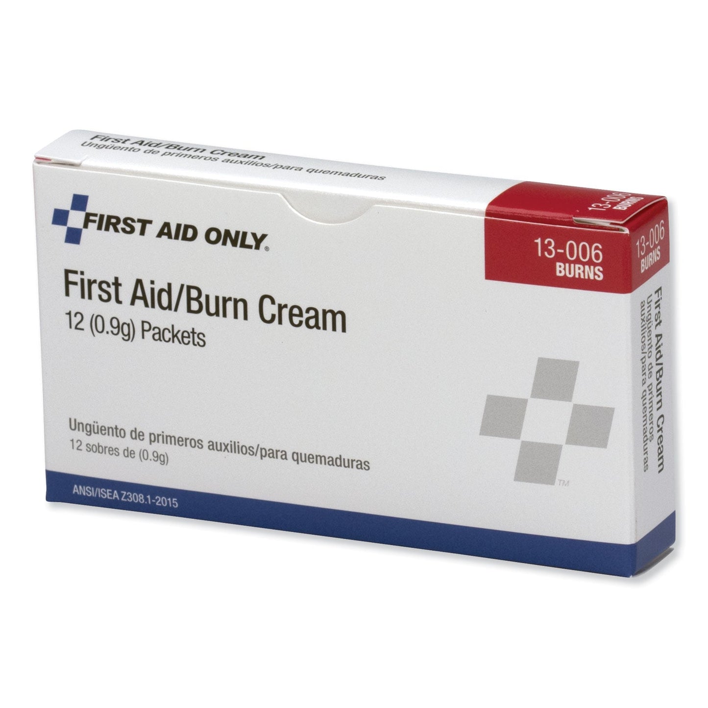 PhysiciansCare First Aid Kit Refill Burn Cream Packets, 0.1 g Packet, 12/Box