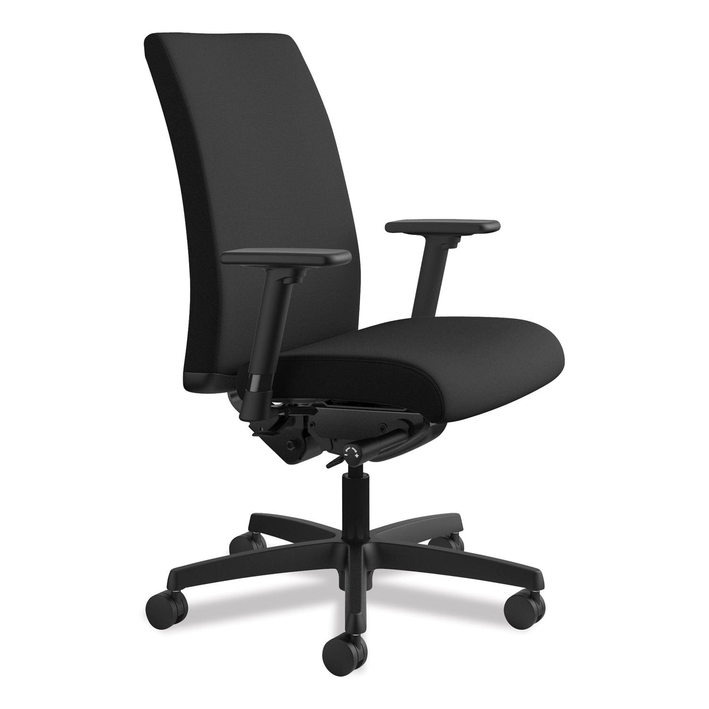 HON Ignition Series Mid-Back Work Chair, Supports Up to 300 lb, 17" to 22" Seat Height, Black