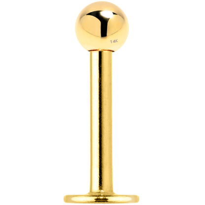 16G Solid 14K Yellow Gold Flat Back