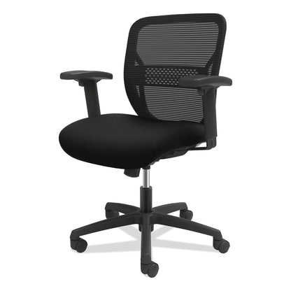 HON Gateway Mid-Back Task Chair, Supports Up to 250 lb, 17" to 22" Seat Height, Black