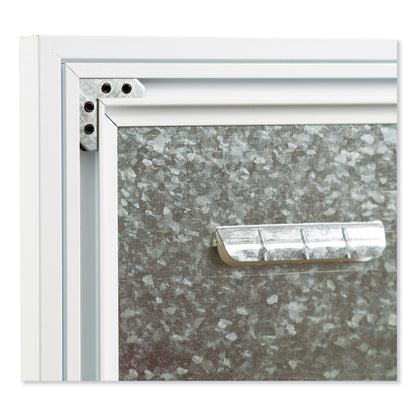 U Brands 3N1 Magnetic Glass Dry Erase Combo Board, 36 x 24, Month View, White Surface and Frame