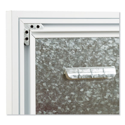 U Brands 3N1 Magnetic Glass Dry Erase Combo Board, 24 x 18, Month View, White Surface and Frame
