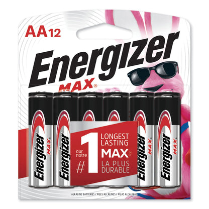 Energizer MAX Alkaline AA Batteries, 1.5 V, 12/Pack