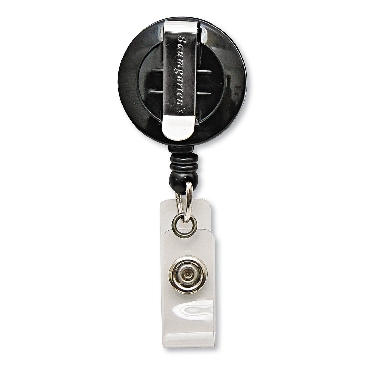 SICURIX ID Card Reel with Belt Clip, 30" Extension, Black