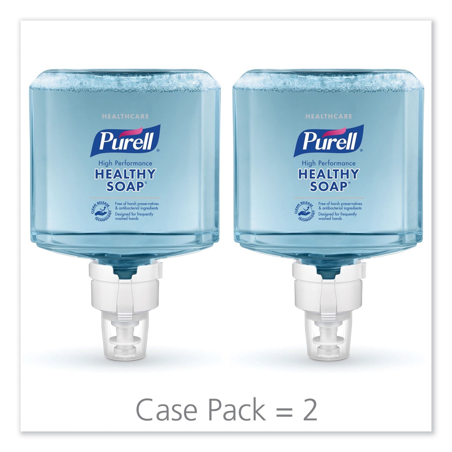 PURELL CLEAN RELEASE Technology (CRT) HEALTHY SOAP High Performance Foam, For ES8 Dispensers, Fragrance-Free, 1,200 mL, 2/Carton