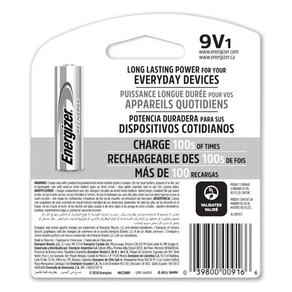 Energizer NiMH Rechargeable 9V Batteries