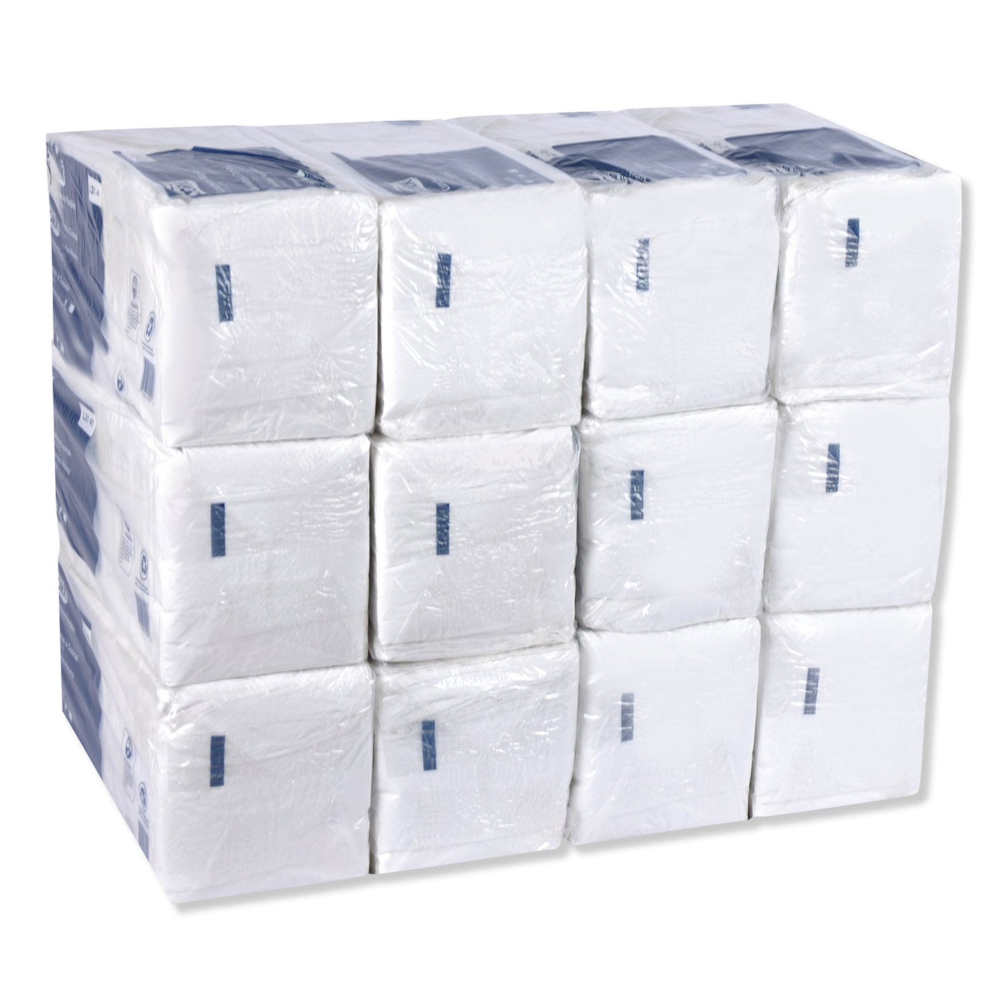 Tork Universal Luncheon Napkins, 1-Ply, 13" x 11.5", 1/4 Fold, Poly-Pack, White 6000/Carton