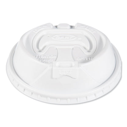 Dart Optima Reclosable Lids for Paper Hot Cups, Fits 10 oz to 24 oz Cups, White, 1,000/Carton